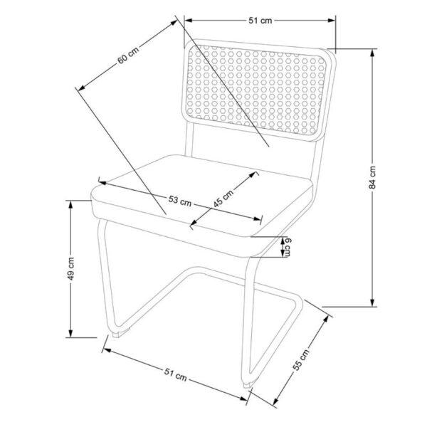 Oblazinjen jedilni stol Livre - Image 6