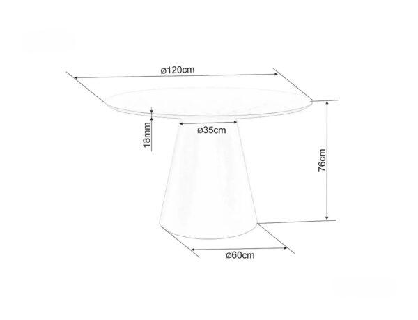 Lesena jedilna miza Zenith II, Grey - Image 9