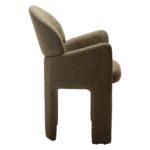 Oblazinjen jedilni stol Aole Dark Olive 7