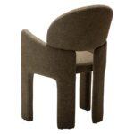 Oblazinjen jedilni stol Aole Dark Olive 11