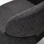 Oblazinjen jedilni stol Aole Black 17