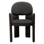 Oblazinjen jedilni stol Aole Black 5