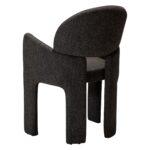 Oblazinjen jedilni stol Aole Black 9