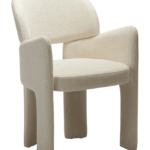 Oblazinjen jedilni stol Aole Beige 1