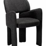 Oblazinjen jedilni stol Aole Black 1