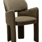 Oblazinjen jedilni stol Aole Dark Olive 1