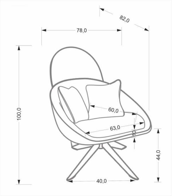 Oblazinjen fotelj Peoria - slika 2