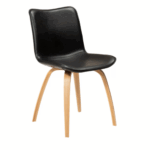 Oblazinjen jedilni stol Glee Black 1