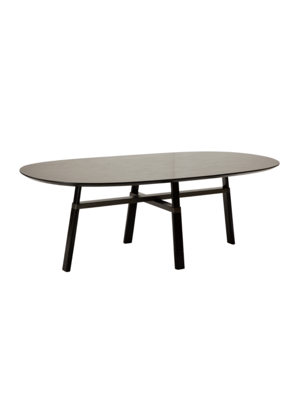 Lesena jedilna miza Cross Black 1