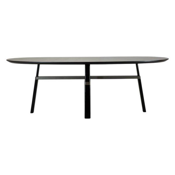 Lesena jedilna miza Cross Black 5