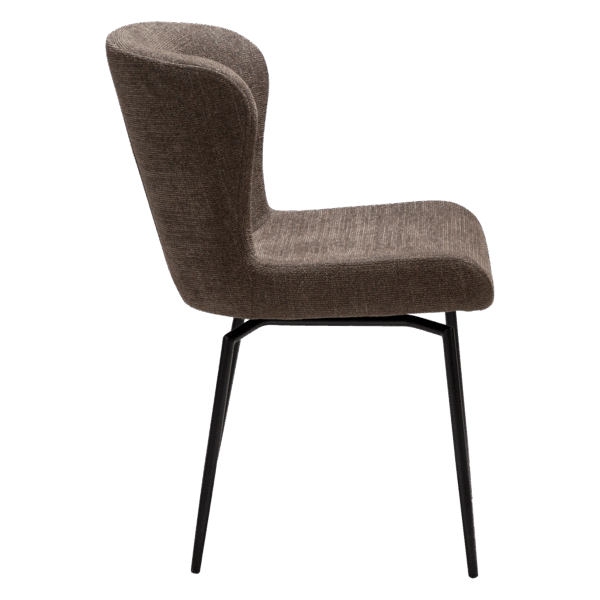 Oblazinjen jedilni stol Glam Brown Swivel 9