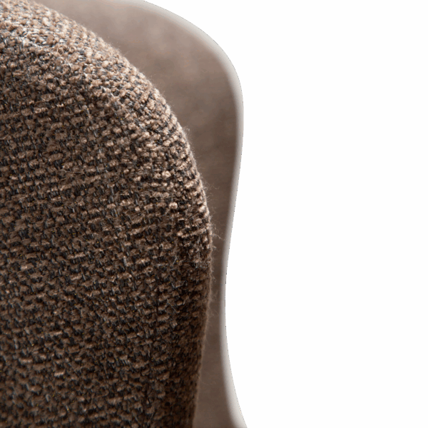 Oblazinjen jedilni stol Glam Brown Swivel 11