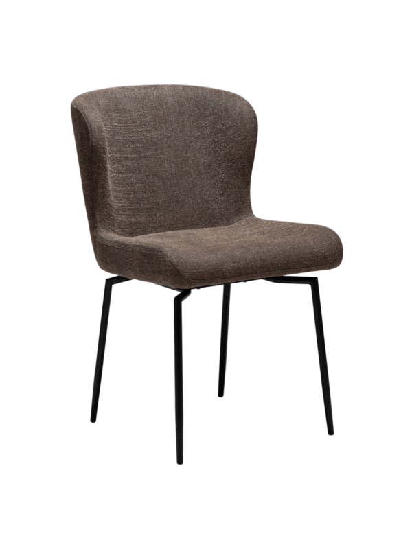 Oblazinjen jedilni stol Glam Brown Swivel 1