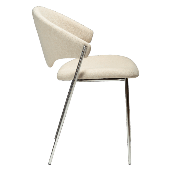 Oblazinjen jedilni stol Zone Boucle Chrom 9