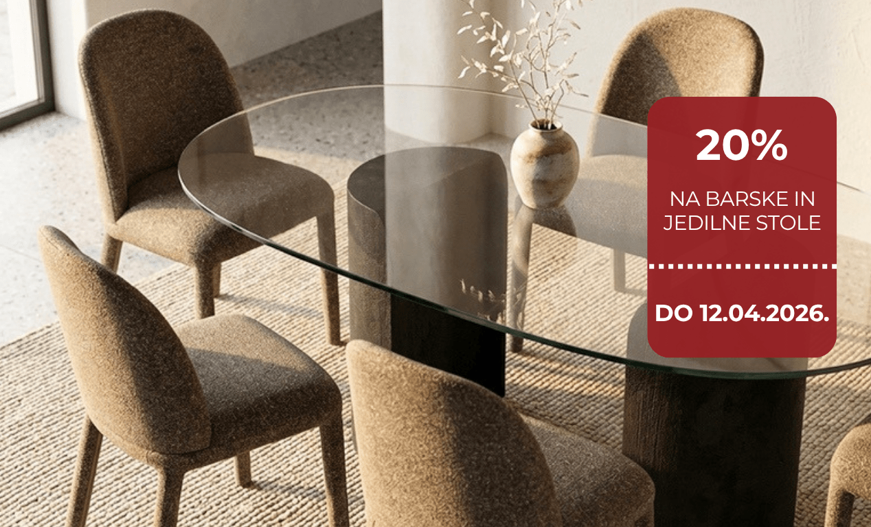 20% na barske in jedilne stole