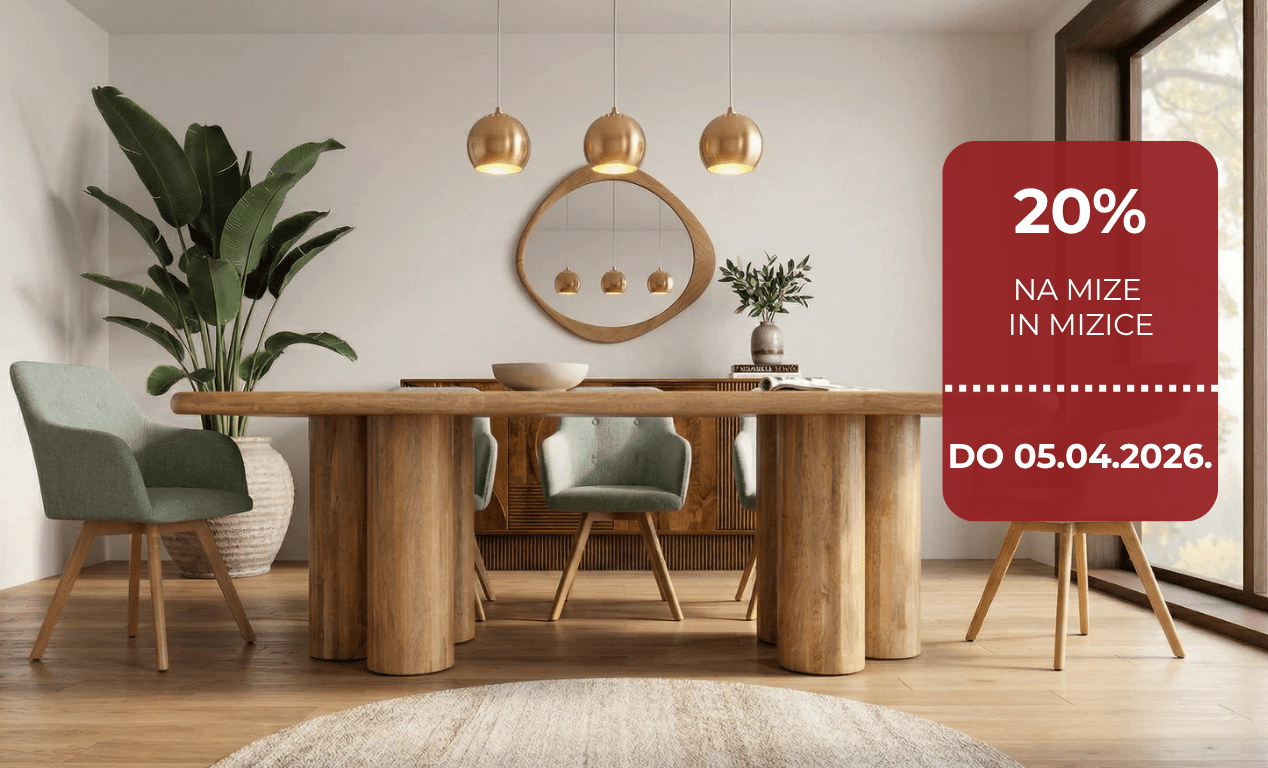 20% na mize in mizice