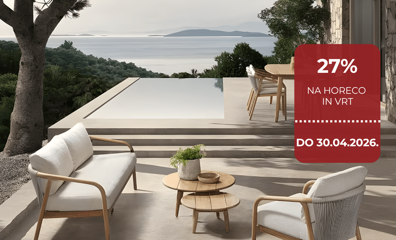 27% na Horeco in vrt