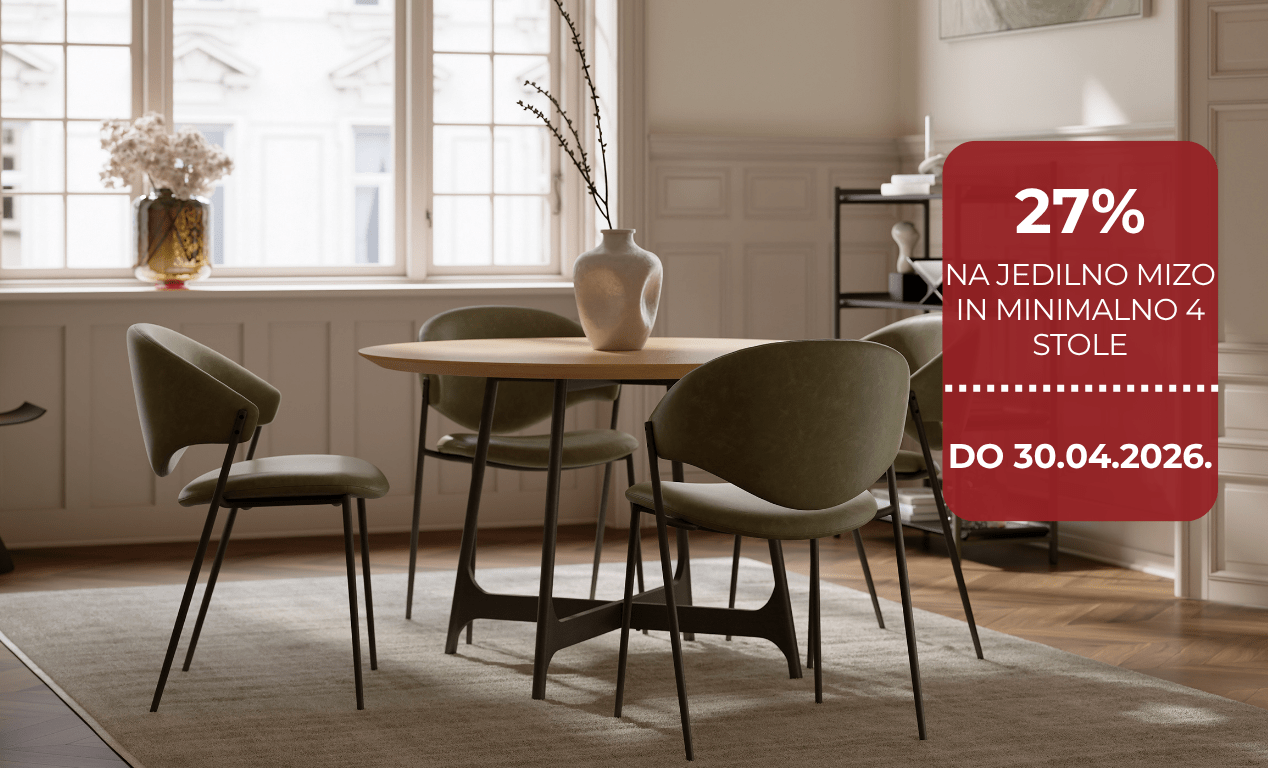 27% na mizo in 4 stole